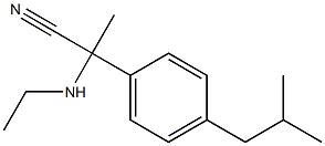 2-(ethylamino)-2-[4-(2-methylpropyl)phenyl]propanenitrile 구조식 이미지