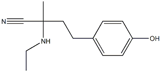 2-(ethylamino)-4-(4-hydroxyphenyl)-2-methylbutanenitrile 구조식 이미지