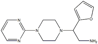 2-(furan-2-yl)-2-[4-(pyrimidin-2-yl)piperazin-1-yl]ethan-1-amine 구조식 이미지