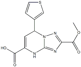 2-(methoxycarbonyl)-7-(thiophen-3-yl)-4H,7H-[1,2,4]triazolo[1,5-a]pyrimidine-5-carboxylic acid 구조식 이미지