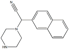 2-(naphthalen-2-yl)-2-(piperazin-1-yl)acetonitrile 구조식 이미지