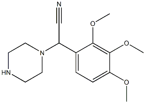 2-(piperazin-1-yl)-2-(2,3,4-trimethoxyphenyl)acetonitrile 구조식 이미지