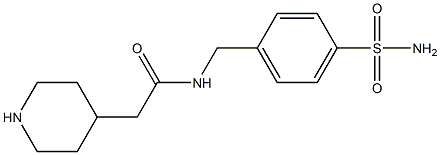 2-(piperidin-4-yl)-N-[(4-sulfamoylphenyl)methyl]acetamide 구조식 이미지