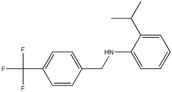 2-(propan-2-yl)-N-{[4-(trifluoromethyl)phenyl]methyl}aniline Structure
