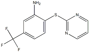 2-(pyrimidin-2-ylsulfanyl)-5-(trifluoromethyl)aniline Structure