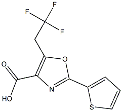 2-(thiophen-2-yl)-5-(2,2,2-trifluoroethyl)-1,3-oxazole-4-carboxylic acid Structure