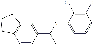 2,3-dichloro-N-[1-(2,3-dihydro-1H-inden-5-yl)ethyl]aniline 구조식 이미지