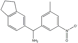 2,3-dihydro-1H-inden-5-yl(3-methyl-5-nitrophenyl)methanamine Structure