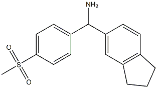 2,3-dihydro-1H-inden-5-yl(4-methanesulfonylphenyl)methanamine Structure