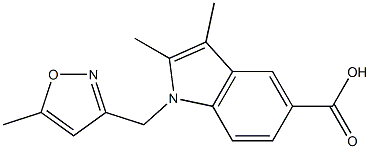 2,3-dimethyl-1-[(5-methyl-1,2-oxazol-3-yl)methyl]-1H-indole-5-carboxylic acid Structure