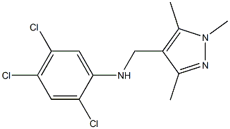 2,4,5-trichloro-N-[(1,3,5-trimethyl-1H-pyrazol-4-yl)methyl]aniline 구조식 이미지