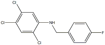 2,4,5-trichloro-N-[(4-fluorophenyl)methyl]aniline Structure