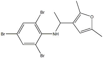 2,4,6-tribromo-N-[1-(2,5-dimethylfuran-3-yl)ethyl]aniline 구조식 이미지