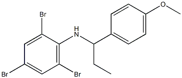 2,4,6-tribromo-N-[1-(4-methoxyphenyl)propyl]aniline Structure