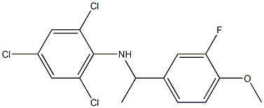 2,4,6-trichloro-N-[1-(3-fluoro-4-methoxyphenyl)ethyl]aniline 구조식 이미지