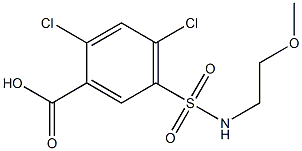 2,4-dichloro-5-[(2-methoxyethyl)sulfamoyl]benzoic acid 구조식 이미지