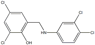 2,4-dichloro-6-{[(3,4-dichlorophenyl)amino]methyl}phenol Structure