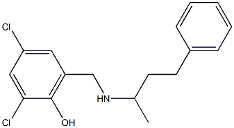 2,4-dichloro-6-{[(4-phenylbutan-2-yl)amino]methyl}phenol Structure