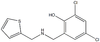 2,4-dichloro-6-{[(thiophen-2-ylmethyl)amino]methyl}phenol Structure