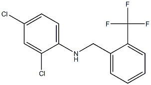 2,4-dichloro-N-{[2-(trifluoromethyl)phenyl]methyl}aniline 구조식 이미지