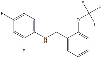 2,4-difluoro-N-{[2-(trifluoromethoxy)phenyl]methyl}aniline 구조식 이미지