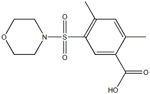 2,4-dimethyl-5-(morpholin-4-ylsulfonyl)benzoic acid 구조식 이미지