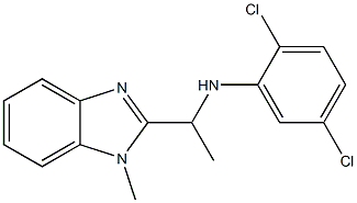 2,5-dichloro-N-[1-(1-methyl-1H-1,3-benzodiazol-2-yl)ethyl]aniline Structure