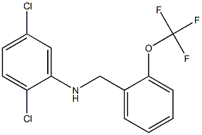2,5-dichloro-N-{[2-(trifluoromethoxy)phenyl]methyl}aniline Structure