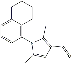 2,5-dimethyl-1-(5,6,7,8-tetrahydronaphthalen-1-yl)-1H-pyrrole-3-carbaldehyde 구조식 이미지