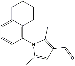 2,5-dimethyl-1-(5,6,7,8-tetrahydronaphthalen-1-yl)-1H-pyrrole-3-carbaldehyde Structure