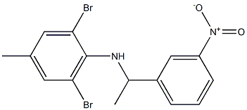 2,6-dibromo-4-methyl-N-[1-(3-nitrophenyl)ethyl]aniline Structure