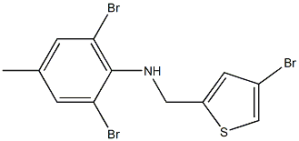 2,6-dibromo-N-[(4-bromothiophen-2-yl)methyl]-4-methylaniline 구조식 이미지