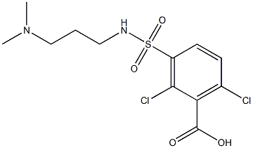 2,6-dichloro-3-{[3-(dimethylamino)propyl]sulfamoyl}benzoic acid Structure