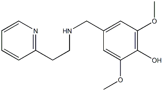 2,6-dimethoxy-4-({[2-(pyridin-2-yl)ethyl]amino}methyl)phenol 구조식 이미지