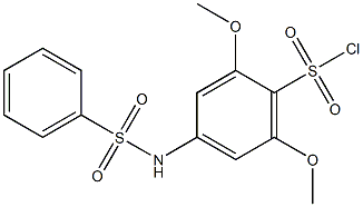 2,6-dimethoxy-4-[(phenylsulfonyl)amino]benzenesulfonyl chloride 구조식 이미지