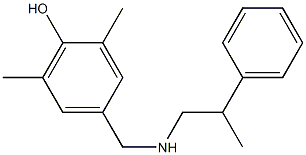 2,6-dimethyl-4-{[(2-phenylpropyl)amino]methyl}phenol Structure