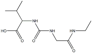 2-[({[2-(ethylamino)-2-oxoethyl]amino}carbonyl)amino]-3-methylbutanoic acid Structure