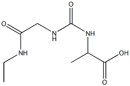 2-[({[2-(ethylamino)-2-oxoethyl]amino}carbonyl)amino]propanoic acid 구조식 이미지