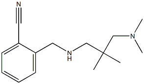 2-[({2-[(dimethylamino)methyl]-2-methylpropyl}amino)methyl]benzonitrile Structure
