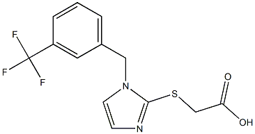 2-[(1-{[3-(trifluoromethyl)phenyl]methyl}-1H-imidazol-2-yl)sulfanyl]acetic acid Structure