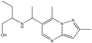 2-[(1-{2,7-dimethylpyrazolo[1,5-a]pyrimidin-6-yl}ethyl)amino]butan-1-ol Structure