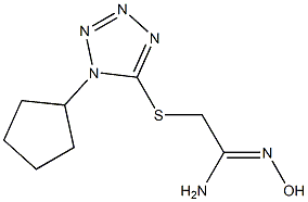 2-[(1-cyclopentyl-1H-1,2,3,4-tetrazol-5-yl)sulfanyl]-N'-hydroxyethanimidamide Structure