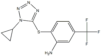 2-[(1-cyclopropyl-1H-1,2,3,4-tetrazol-5-yl)sulfanyl]-5-(trifluoromethyl)aniline Structure