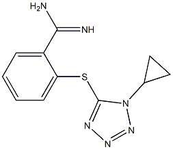 2-[(1-cyclopropyl-1H-1,2,3,4-tetrazol-5-yl)sulfanyl]benzene-1-carboximidamide Structure