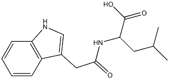 2-[(1H-indol-3-ylacetyl)amino]-4-methylpentanoic acid Structure