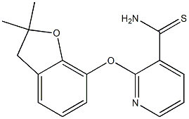 2-[(2,2-dimethyl-2,3-dihydro-1-benzofuran-7-yl)oxy]pyridine-3-carbothioamide Structure