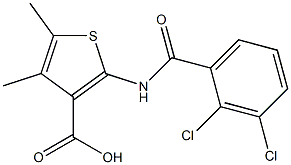 2-[(2,3-dichlorobenzene)amido]-4,5-dimethylthiophene-3-carboxylic acid 구조식 이미지