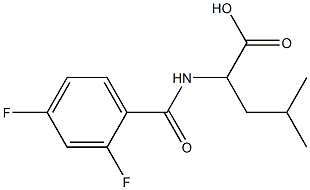 2-[(2,4-difluorobenzoyl)amino]-4-methylpentanoic acid Structure