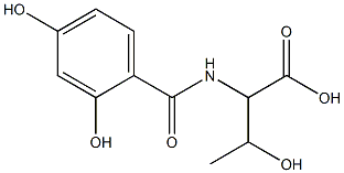 2-[(2,4-dihydroxybenzoyl)amino]-3-hydroxybutanoic acid Structure