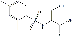 2-[(2,4-dimethylbenzene)sulfonamido]-3-hydroxypropanoic acid 구조식 이미지